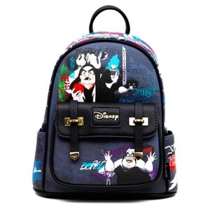 NWT Wondapop Disney Villains Black Light Series Mini Backpack - Limited Edition